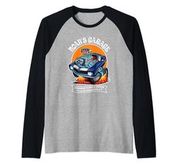 Noah's Garage Hotrod Classic Car Design per il nome Noah Maglia con Maniche Raglan