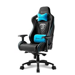 Sharkoon SKILLER SGS4 – Silla Gaming XXL, Cuero Sintético, Acero, Negro/Azul