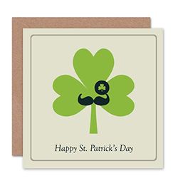 St Patrick's Day Card - Moustache Design