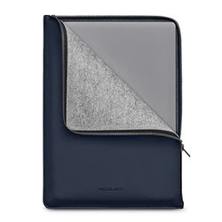 Woolnut Funda Tipo Libro para MacBook Pro 13/14 y Air 13, Cremallera YKK Premium, Poliuretano Mate, Pet Reciclado, Ajuste a Medida, diseño escandinavo, Compatible con MacBook Air de 13.6 Pulgadas,