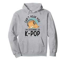 No puedo escucharte, estoy escuchando mercancía de K-pop Lion Kpop Sudadera con Capucha