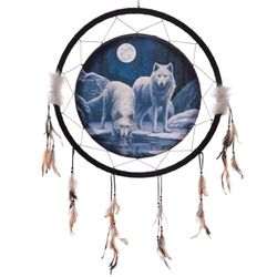 Puckator DCPA04U Lisa Parker Warriors of Winter Wolf Dreamcatcher 60cm