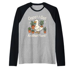 Oops I Got Another Plant Funny Duck Gardening Houseplant Raglan Baseball Tee
