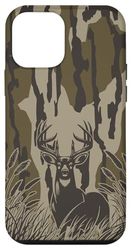 Camuflaje Bottomland camuflaje de caza de ciervos cola blanca Carcasa para iPhone 12 mini