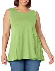 Avenue PLUS SIZE TANK FIT N FLARE, in LIME GREEN, SIZE, 20