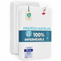 Dreamzie Protège Matelas 70 x 190 cm Imperméable - pour Matelas 70 x 190 cm - Alèse certifiée Oeko-TEX Hypoallergénique, Anti-Acarien et Bactérien