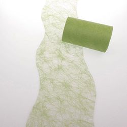 Deko AS GmbH sizo Flor Mesa Banda Onda Tipo de Color Verde Oliva Aprox. 12,5 cm Rollo de 25 m 60 W 029 de R