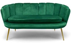 Menzzo Brenda Divani, Legno, Velluto, Verde, Unica