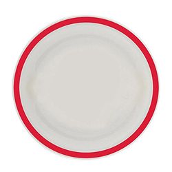 NRS Healthcare Red Large Rimmed Plate