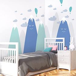 Ambiance Sticker Stickers Enfant Montagnes scandinaves Haruka 80 x 120 cm