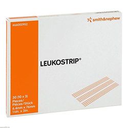 LEUKOSTRIP ◊ Strisce per cuciture (6,4 x 76 mm), 10 x 3 strisce