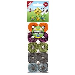 Bags on Boardel Perro Poop Pick-Up Bolsas, Estampado (Paquete de 140)