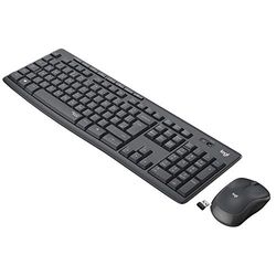 Logitech MK295 Kit Mouse e Tastiera Wireless, Layout ‎Olandese-Belga Azerty, Grigio