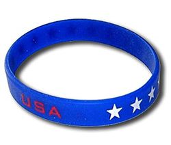 Supportershop Etats-UNIS Pulsera de Silicona, Unisex Adulto, Azul, Talla única