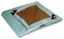 8 'x 10' Dry Top Heavy Duty Silver/Brown Reversible Full size 10-mil Poly TARP item , 212242