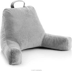 Linenspa Cuscino da lettura in fiocchi di memory foam, perfetto come supporto per la schiena per rilassarsi e leggere, Fodera in morbido velluto