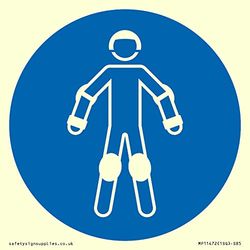 Obligatoire : portant un rouleau de protection d'équipement de sport – 85 x 85 mm – S85