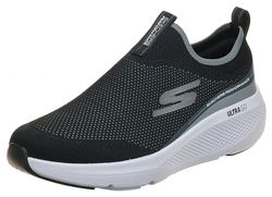 Skechers GO Run Elevate, Zapatillas Hombre, Black and White Textile/Synthetic, 42 EU