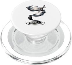 Katana Samurai Tinta Pincel Monte Fuji Zen Japón Paisaje PopSockets PopGrip para MagSafe
