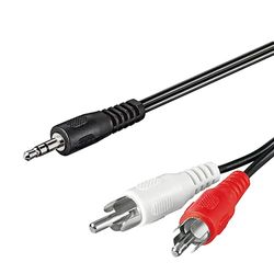 Goobay 50196 Cavo adattatore jack da 3,5 mm / cinch - per jack per cuffie a RCA / spina stereo da 3,5 mm a 2x cinch / nero / 3 m