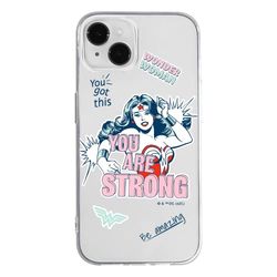 ERT GROUP mobiltelefonfodral för Apple Iphone 14 originalt och officiellt licensierat DC mönster Wonder Woman 025 optimalt anpassad till formen på mobiltelefonen, gedeeltelijk transparant