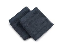 Gözze 2er Set Frottier MAILAND, CO/CV (Bamboo),70%/30%, Seiftuch, 30x30cm, anthrazit