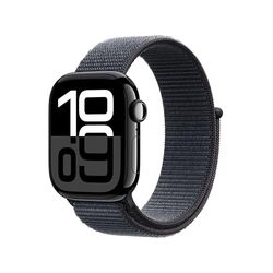 Apple Watch Series 10 GPS Smartwatch con Caja de Aluminio Negro Brillante de 42 mm y Correa Loop Deportiva Tinta - Talla única. Monitor de entreno, Pantalla Retina Siempre Activa y Neutro en Carbono