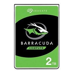 Seagate BarraCuda 2TB, Interne Harde Schijf, 2.5", voor PC & laptop, SATA 6GB/s, 5400 RPM, 128 MB cache, FFP (ST2000LMZ15)
