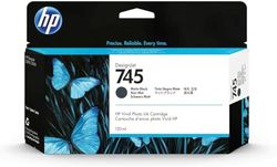 HP 745 ‎F9J99A, Cartuccia Originale HP da 220 Pagine, Compatibile con DesignJet Z2600 e Z5600 44, Nero Opaco