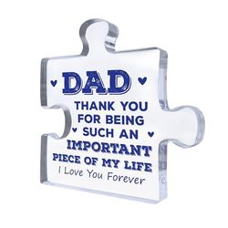 Red Ocean Thank You Gift For Dad Birthday Christmas Important Piece Of My Life Dad Gift From Daughter Son Gifts For Him Novelty Gift For Dad Father Gift Keepsake Dad Gifts