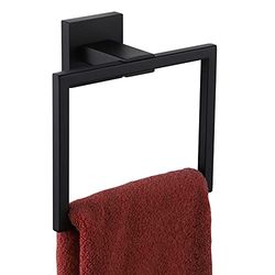KOKOSIRI B3004BK B3004BK - Soporte para Toallas de baño, baño, baño, Acero Inoxidable, Soporte de Pared, Negro Mate, B3004BK