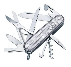 Victorinox Huntsman, coltello svizzero (15 funzioni, forbici, seghetto per legno, cavatappi) SilverTech