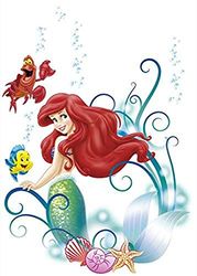 Komar decoratieve sticker "Arielle", 1 stuks, kleurrijk, 14013h, 50 x 70 cm, decoratieve stickers, wandstickers, wanddecoratie