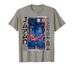 Yokohama City Retro Japón Estética Calles de Yokohama Camiseta