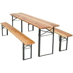 Adexa BT22050 Three Piece Foldable Beer Table and Bench Set, 2200mm