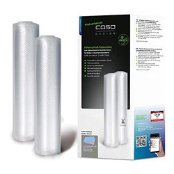 CASO Rotoli di pellicola professionale a 6 stelle, 30 x 600 cm, 2 rotoli, sacchetti sottovuoto per tutti i sottovuoto, resistenti e antistrappo, circa 150 μm, sacchetti sottovuoto per alimenti, senza
