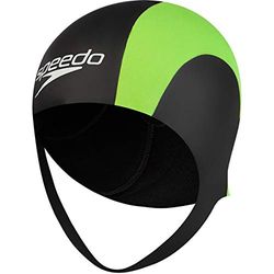 Speedo Xenon Neoprene cap Soa20109, Cuffia da Nuoto Unisex-Adulto, Nero/Bright Zest (Nero), L-XL