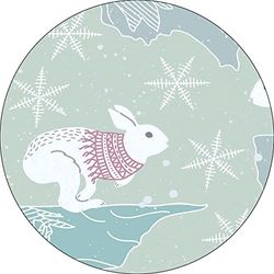 Bonateks, Ronde digitaal bedrukte muismat, antislip onderkant, voor kantoor en thuis, diameter: 22 cm