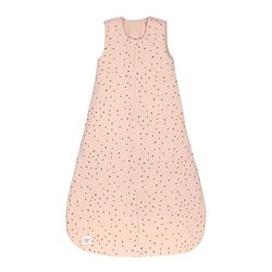 LÄSSIG Baby slaapzak voor het hele jaar door zonder mouwen unisex/Sleeping Bag Interlock Dots poeder roze, maat 86/92 13-24 maanden