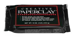 Glorex 0 0904-Argilla Paperclay, 450 g Bianco, Pronto all'Uso, Argilla da Modellare indurente all'Aria a Base, lavori di modellazione fine, Cellulose, White