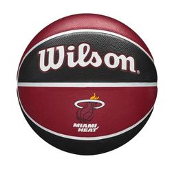 Wilson Basketbal, NBA Team Tribute Model, MIAMI HEAT, Outdoor, Rubber, Maat: 7