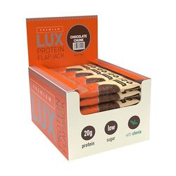 Premium LUX Protein Flapjack Bars - High Protein, Low Sugar Snack – Bodybuilding Warehouse - Chocolate Chunk (24 x 75g)