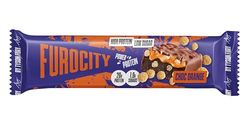 Furocity Protein Bars, Chocolate Orange Flavour, High Protein, 20g Protein per Serving, Low Calorie, Low in Sugar, Ideal Pre and Post-Workout Snack, 15 x 60g Bars
