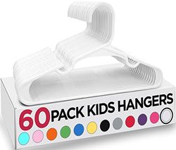 Utopia Home Lot de 60 cintres de Placard en Plastique pour vêtements d’Enfants et de bébés, Usage Quotidien Standard, 29 cm (Blanc)