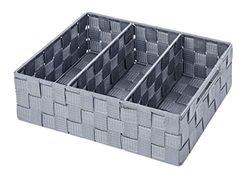 Wenko Organizzatore da bagno Adria con maniglia, grigio - Contenitore per il bagno Capacità: 6 l, Polipropilene, 32 x 10 x 21 cm, Grigio