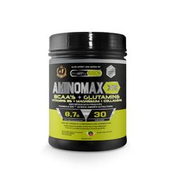 AminoMax | Acides aminés essentiels | 8,7 g/dose de BCAA, Glutamina, Colágeno, Magnesio et Vit B6 | Récupération musculaire, active le métabolisme et renforce le système immunitaire | 300g