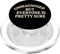 PopSockets - Agarre para teléfono - Divertido PopSocket - Sin diagnosticar PopSockets PopGrip para MagSafe