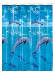 Kleine Wolke 5201148305 Dolphin Rideau de Douche Multicolore 180 x 200 cm, Clair