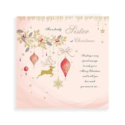 Piccadilly Greetings Group Ltd Regal Publishing Classic Christmas Card Sister - 223 mm sq, C85569