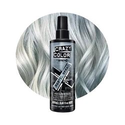 Crazy Color Graphite Temporary Pastel Hair Spray | Steel Grey Pigment. 1-3 washes. 250ml.